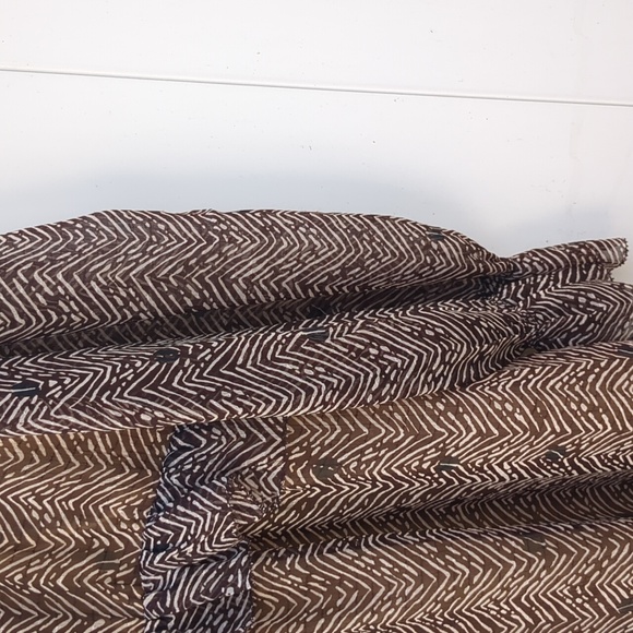 & Other Stories Paris Atelier zig zag ruffle sheer mini dress Size 12 - Picture 6 of 7